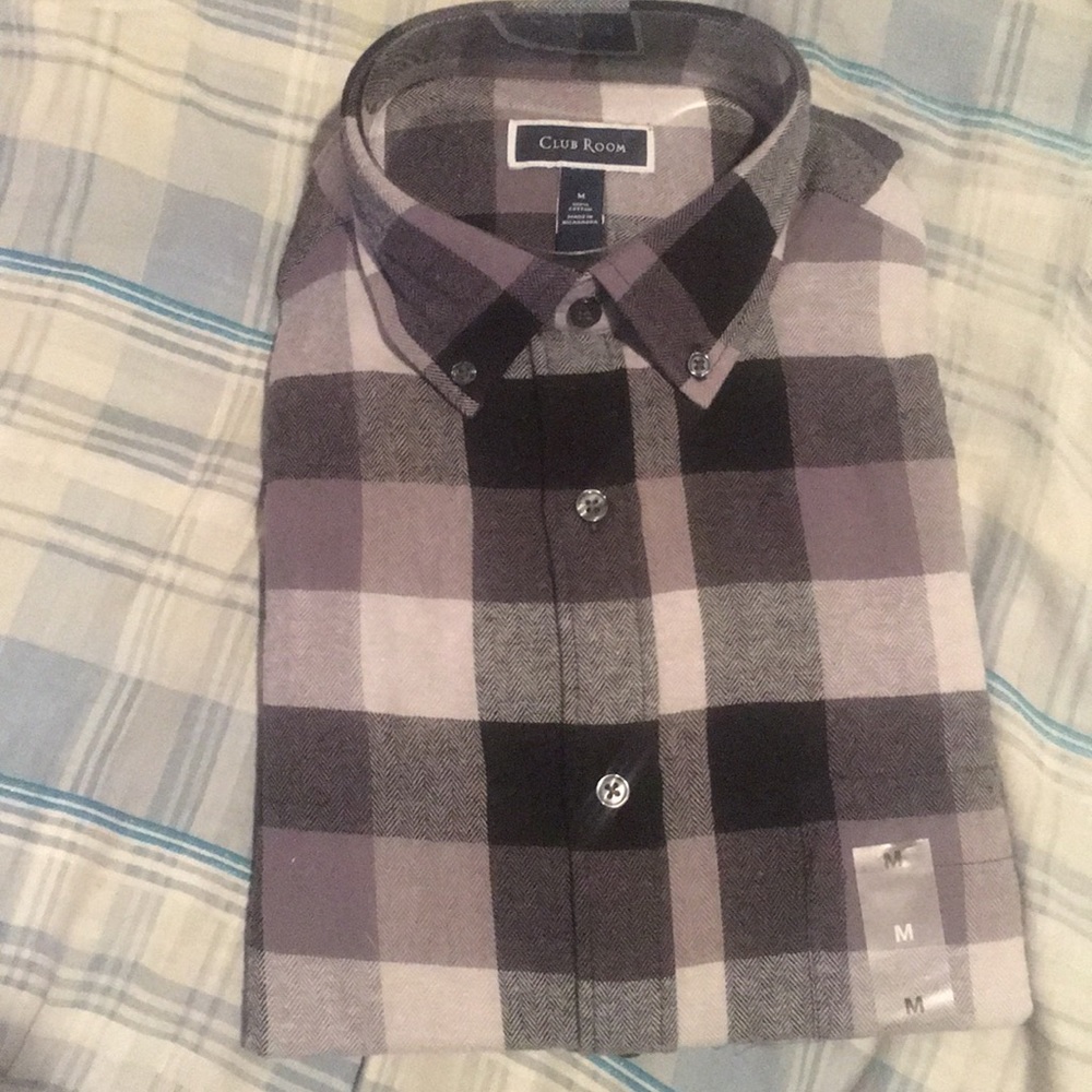 Black, Gray, and White Flannel by Club Room.